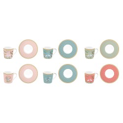 Coffret de 6 Tasses à Café Jardin De Rêves