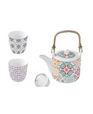  Coffret Théière avec 2 tasses Siracusa