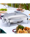 Chauffe plat avec flamme en inox  3L