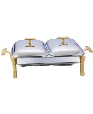  Chauffe-Plat Rectangulaire 2x1.5L Acier Inox - Prix
