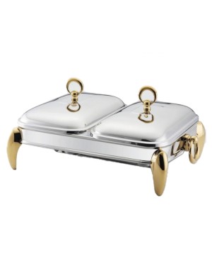  Chauffe-Plats Doré/Inox GOLD: Assiettes & Présentation Prix