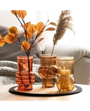 Vase Organique 17cm Marron Foncé - Objets Déco Maison Prix