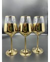Coffret de 6 Verres à Vin Doré