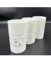 Set de 6 verres de thé Blanc