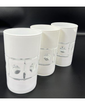 Set de 6 verres de thé Blanc