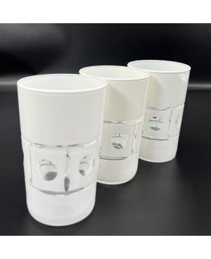 Set de 6 verres de thé Blanc