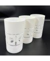 Set de 6 verres de thé Blanc