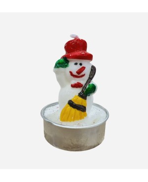  Mini Bougie Bonhomme de Neige 1pc