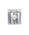 Bougie 2pcs Argenté 8cm