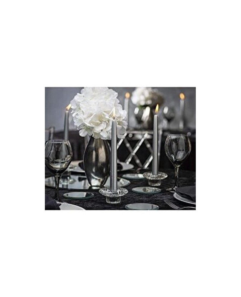 Bougie 2pcs Argentée Longue 25cm