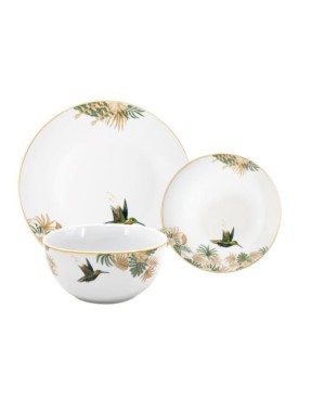  Service de Table 18pcs Oiseau - Art de Table Maroc Prix