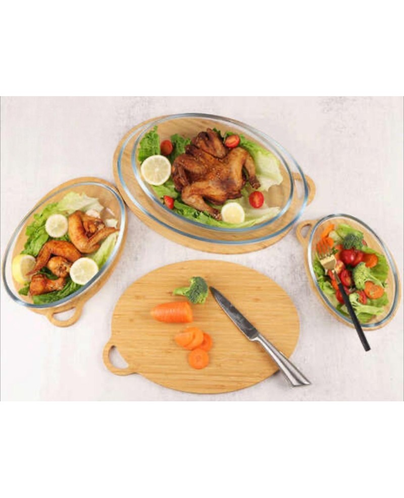 Plats à Four en Verre 4pcs - Assiettes de Présentation Prix