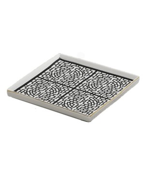  Plat Carré BLACK & GOLD 22cm - HENRIETTE