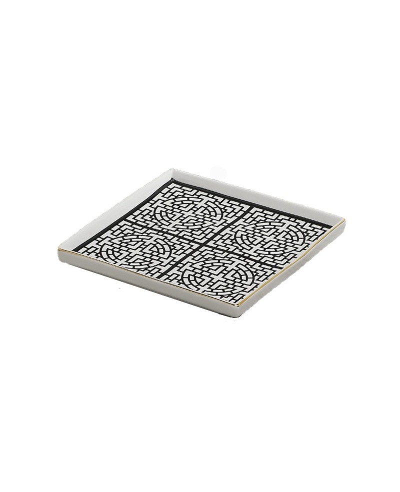 Plat Carré BLACK & GOLD 22cm - HENRIETTE