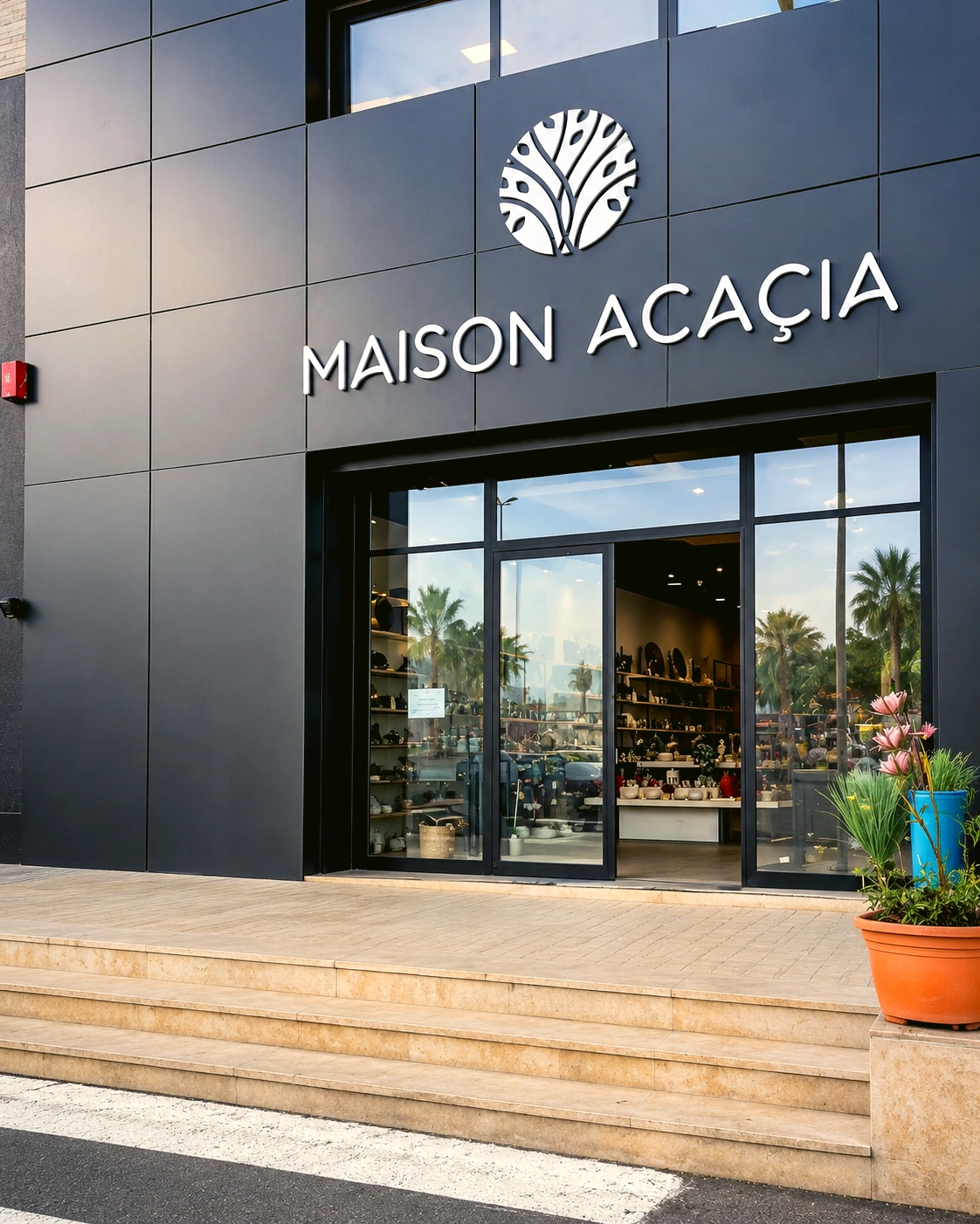 Entrée de la boutique Maison Acaçia à Mohammédia